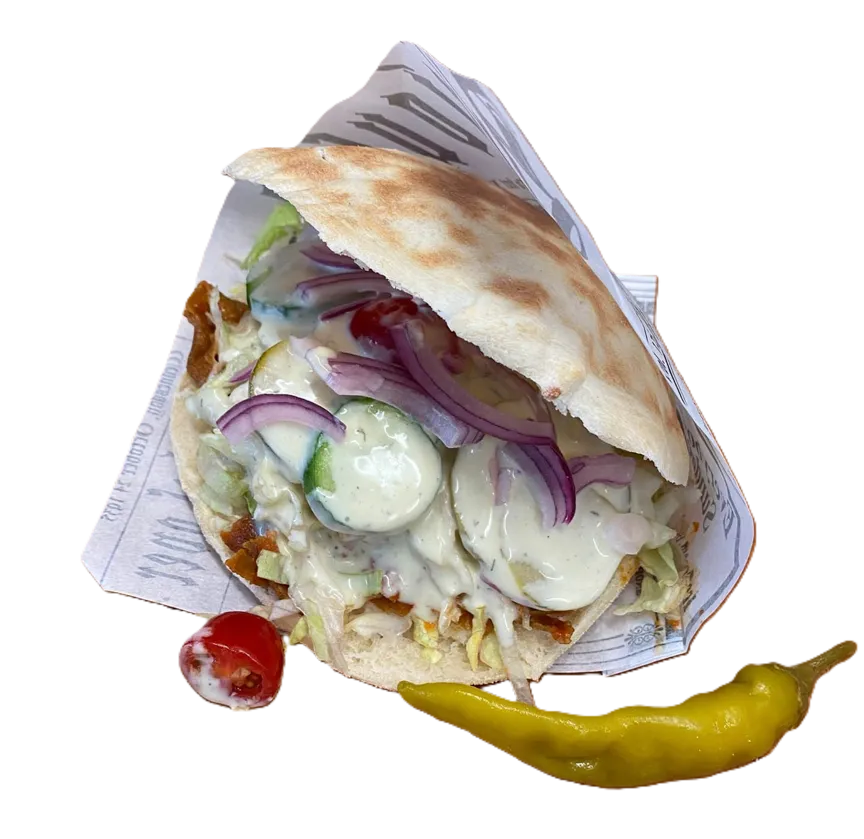 Pitaleipä runsaalla täytteellä.